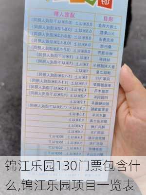 锦江乐园130门票包含什么,锦江乐园项目一览表